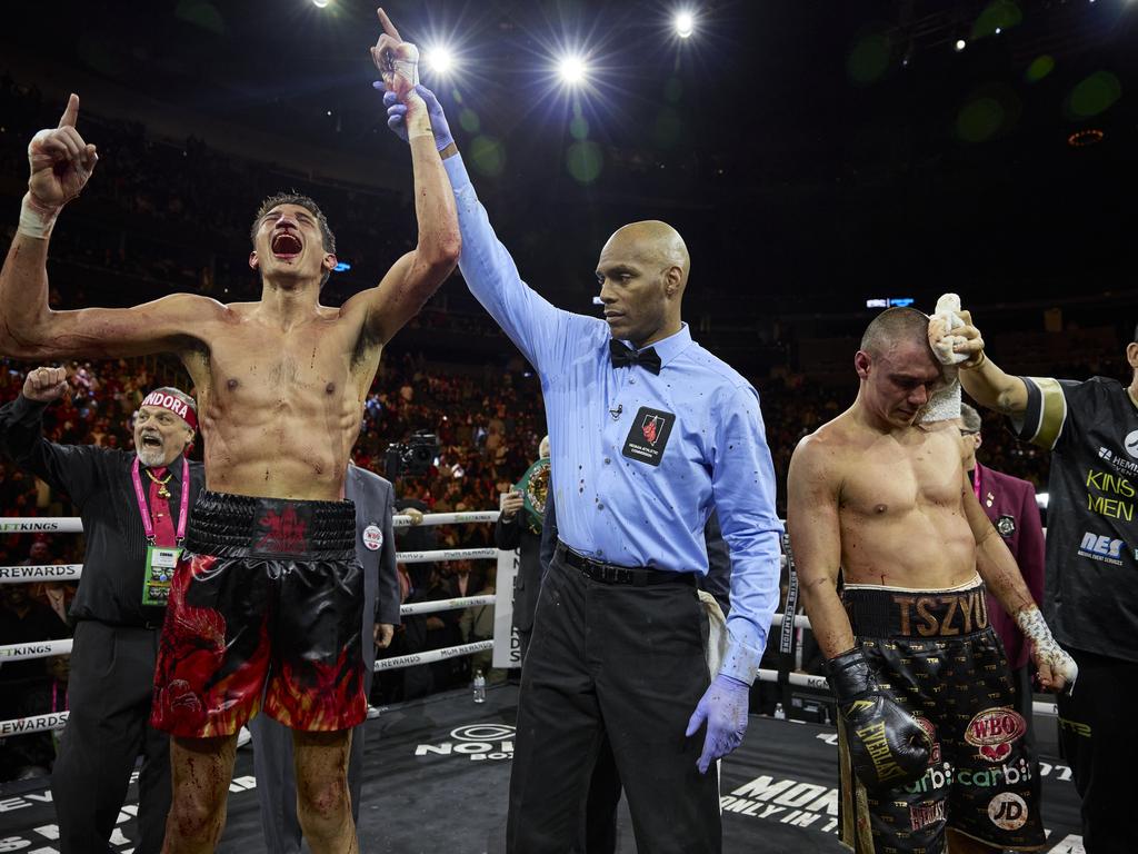 Tim Tszyu’s first career loss. Picture: No Limit Boxing