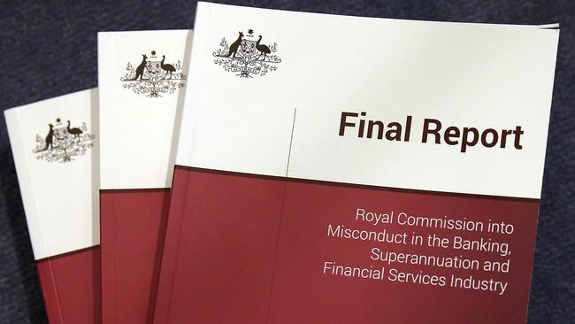 The final report of the Royal Commission into Misconduct in the Banking, Superannuation and Financial Services Industry. Picture: Kym Smith