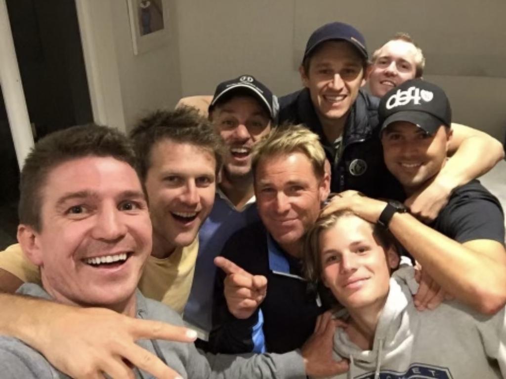 Shane Warne's poker group included his son and brother.