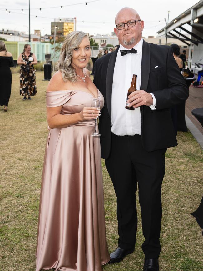 Emily Brown and Lachlan Walsh at the LifeFlight Toowoomba Gala at The Goods Shed, Saturday, May 6, 2023. Picture: Kevin Farmer