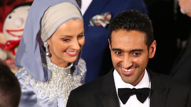 Susan Carland and Waleed Aly arrive at the 58th Annual Logie Awards in 2016.