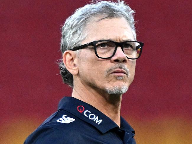 BRISBANE, AUSTRALIA - FEBRUARY 21: Coach Les Kiss of the Reds is seen before the round two Super Rugby Pacific match between Queensland Reds and Moana Pasifika at Suncorp Stadium, on February 21, 2025, in Brisbane, Australia. (Photo by Bradley Kanaris/Getty Images)