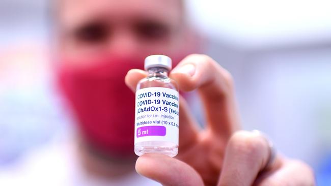 A vial of the AstraZeneca Covid-19 vaccine. Picture: Dan Peled