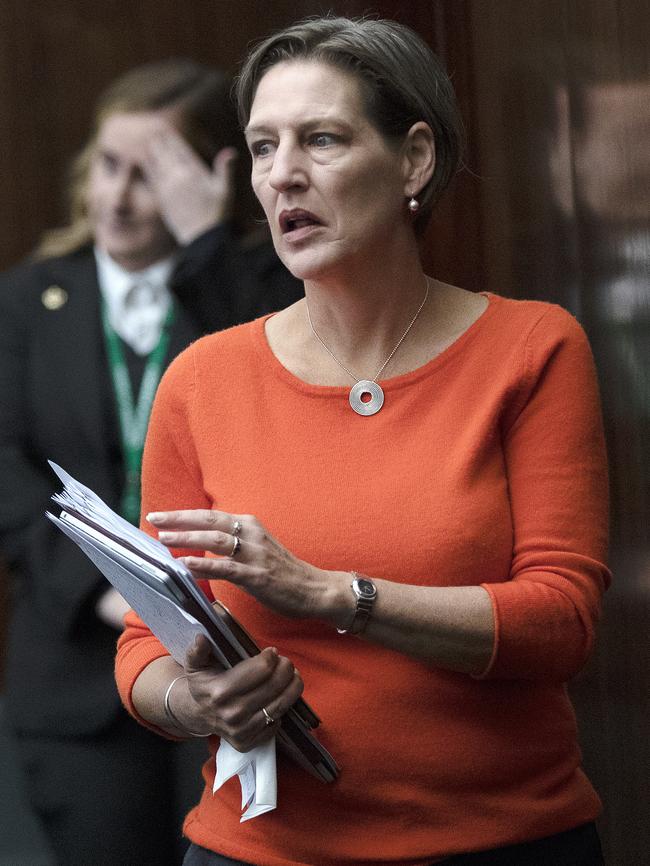 Greens leader Cassy O’Connor during Question Time in State Parliament. Picture Chris Kidd