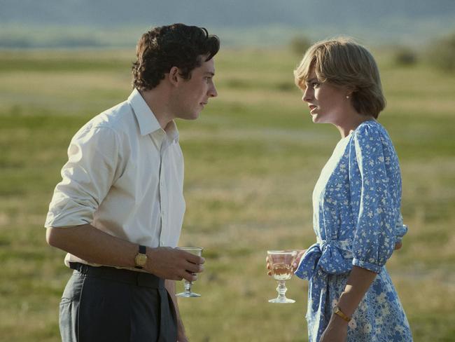 Charles and Diana’s early romance was portrayed in the hit series. Picture: Netflix