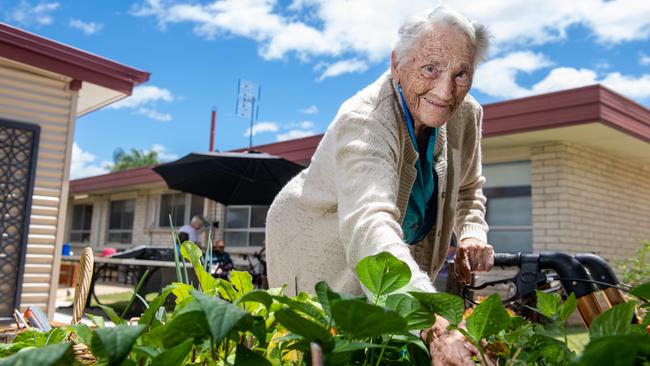 Carinity Karinya Place, Laidley, resident Jean Baines. Photo: Ali Kuchel