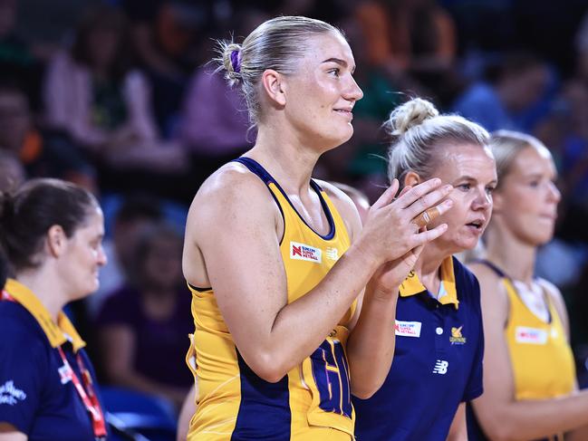 Courtney Bruce heads back to Perth this weekend. Picture: Jenny Evans/Getty Images for Netball Australia