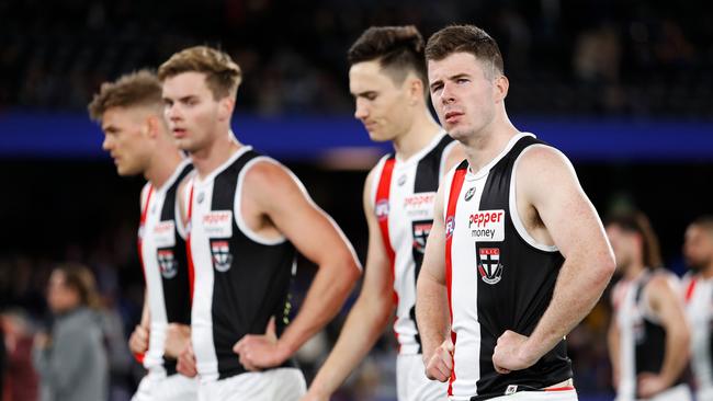 It was a dirty night for the Saints. Picture: Dylan Burns/AFL Photos via Getty Images