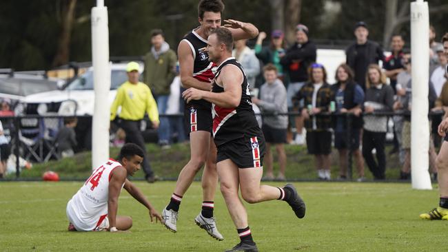 MPNFL: David Armitage kicks a goal for Bonbeach. Picture: Valeriu Campan