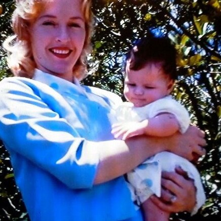 Baby Sonia Kruger with her mum Margaret.