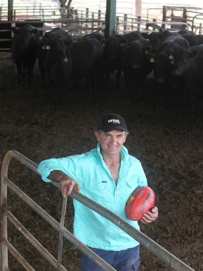 Ovens &amp; Murray interleague coach Damian Sextonat his Finley farm. Picture Yuri Kouzmin