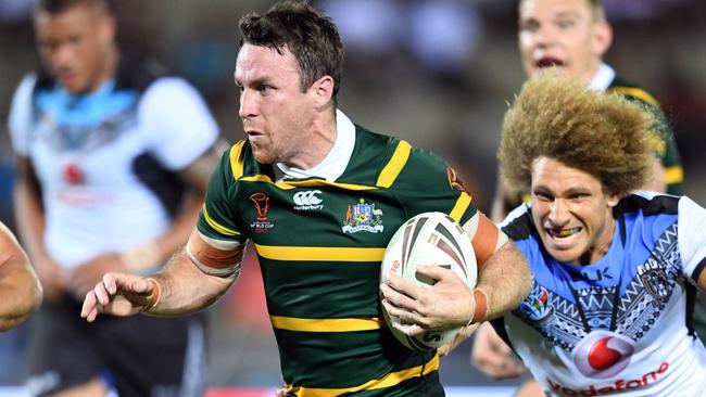 James Maloney in action for the Kangaroos.