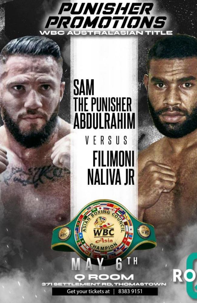 Abdulrahim will fight for the WBC Asia Pacific Title. Picture: Supplied