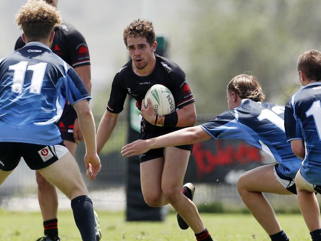 Jaiden French during the NRL Schoolboy Cup Quarter Final between Endeavour Sports High and Illawarra Sports High at Kirkham Oval in Elderslie. Picture: Jonathan Ng