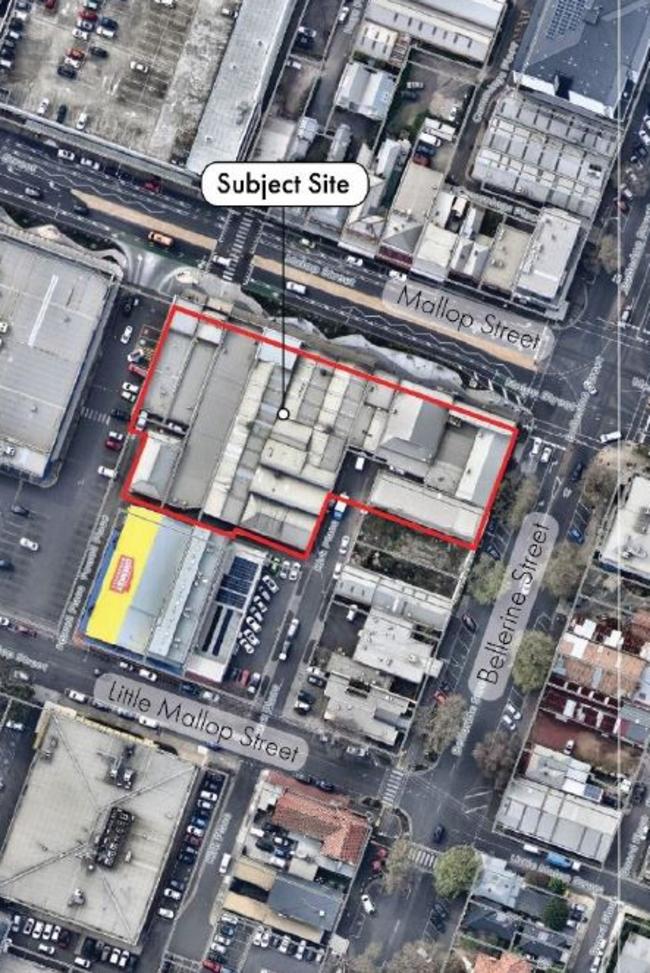 Up Property has submitted an application for a large-scale development on Malop St in Geelong. Source: ClarkeHopkinsClarke.