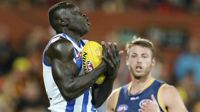 Majak Daw has signed a contract extension with North Melbourne. Picture: Michael Klein