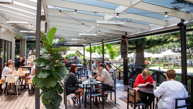 McLaren Vale Hotel’s extended al fresco deck. Picture: Brett Hartwig