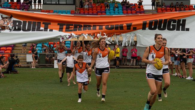 NTFL Buffaloes' women side beat the Essendon Bombers. Picture: Pema Tamang Pakhrin