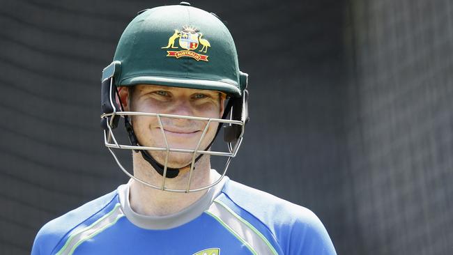 Australian skipper Steve Smith in the nets.