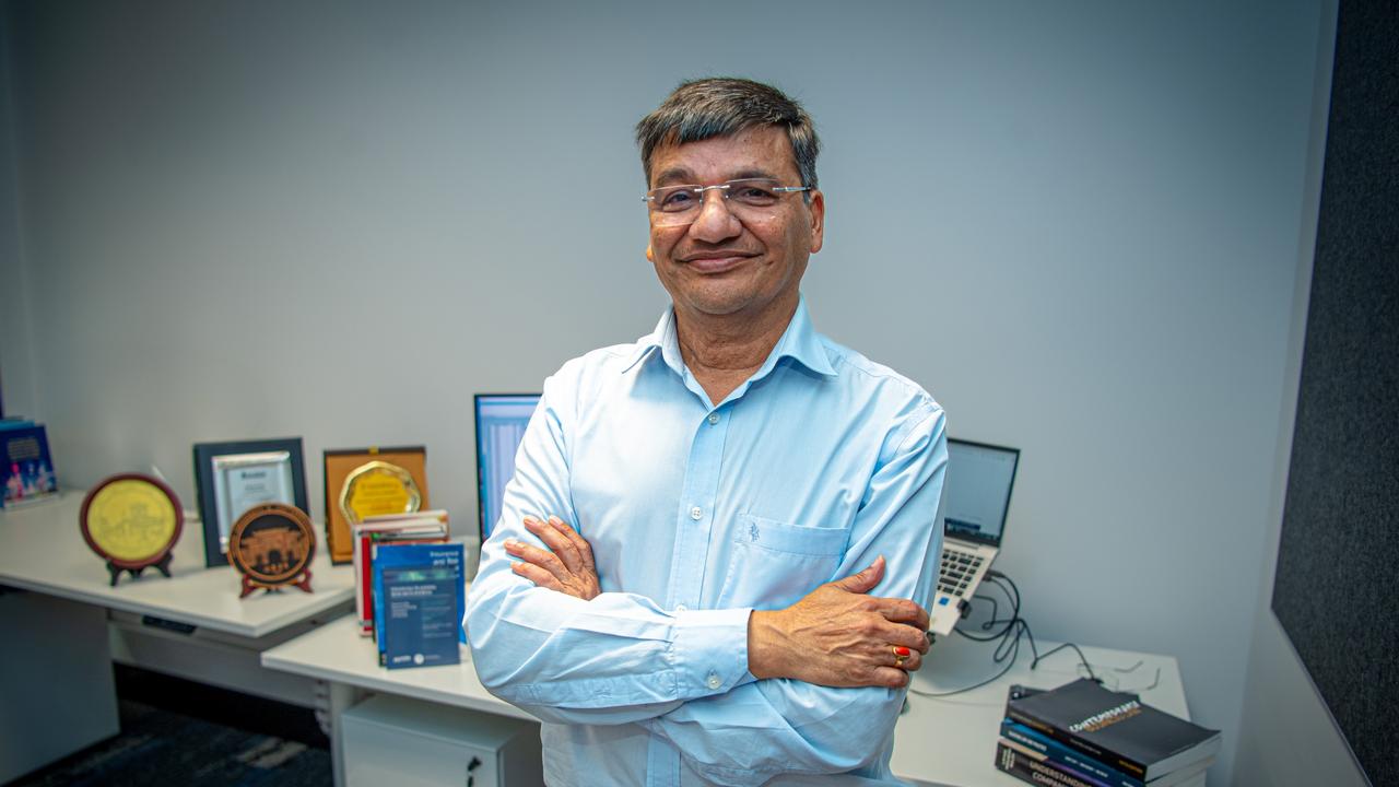 Dr Rakesh Gupta at his desk in the Danala Building.