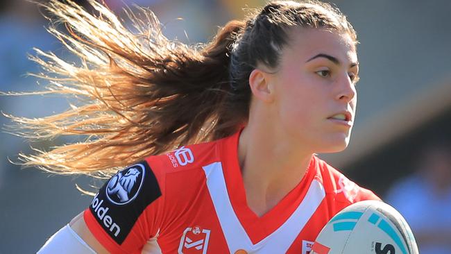 Sergis powered the Dragons into the NRLW final. Photo: Mark Evans/Getty Images