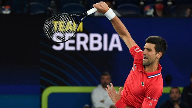 World No.1 Novak Djokovic won’t be part of Serbia’s ATP Cup team in the 2022 event. Picture: AFP