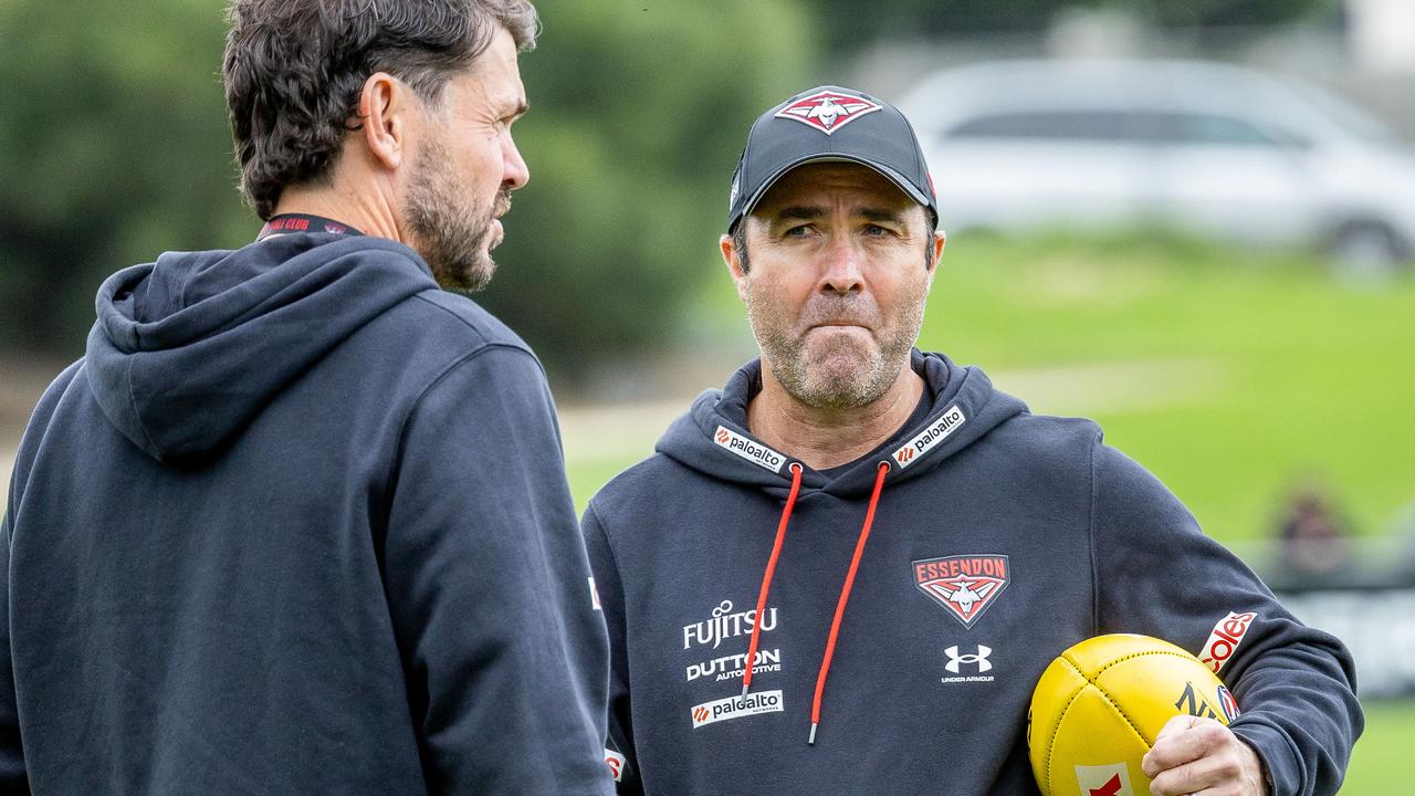 Essendon coach Brad Scott says AFL umpires should flag which rules will be in focus each week. Picture: Jake Nowakowski