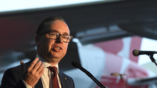 CEO Alan Joyce says Qantas is on track for a successful full year. Pic: AAP
