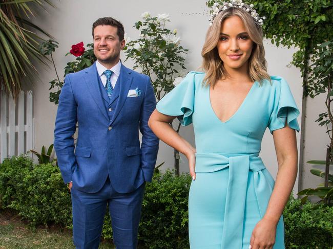 Justin McKeone and Oliva Molly Rogers at their former Glen Iris home. Picture: Paul Jeffers