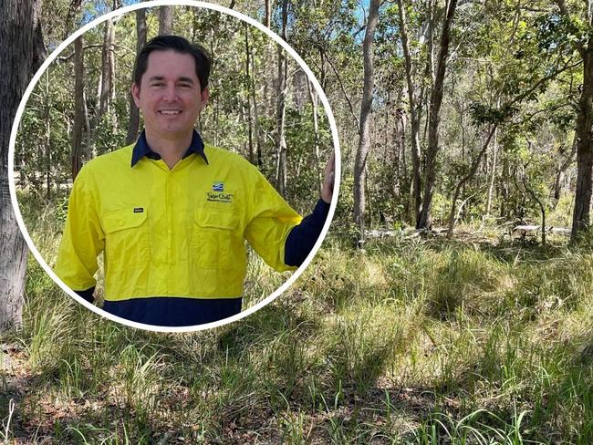 Mayor George Seymour at the Nikenbah Natural Cemetery.