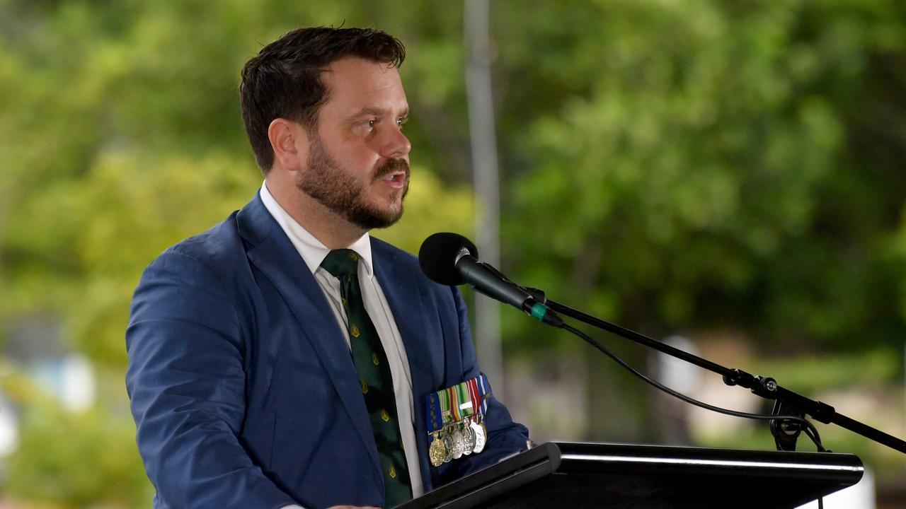 Australia Day at Jezzine Barracks, Townsville. Australian Citizenship Ceremony. Member for Herbert Phillip Thompson. Picture: Evan Morgan