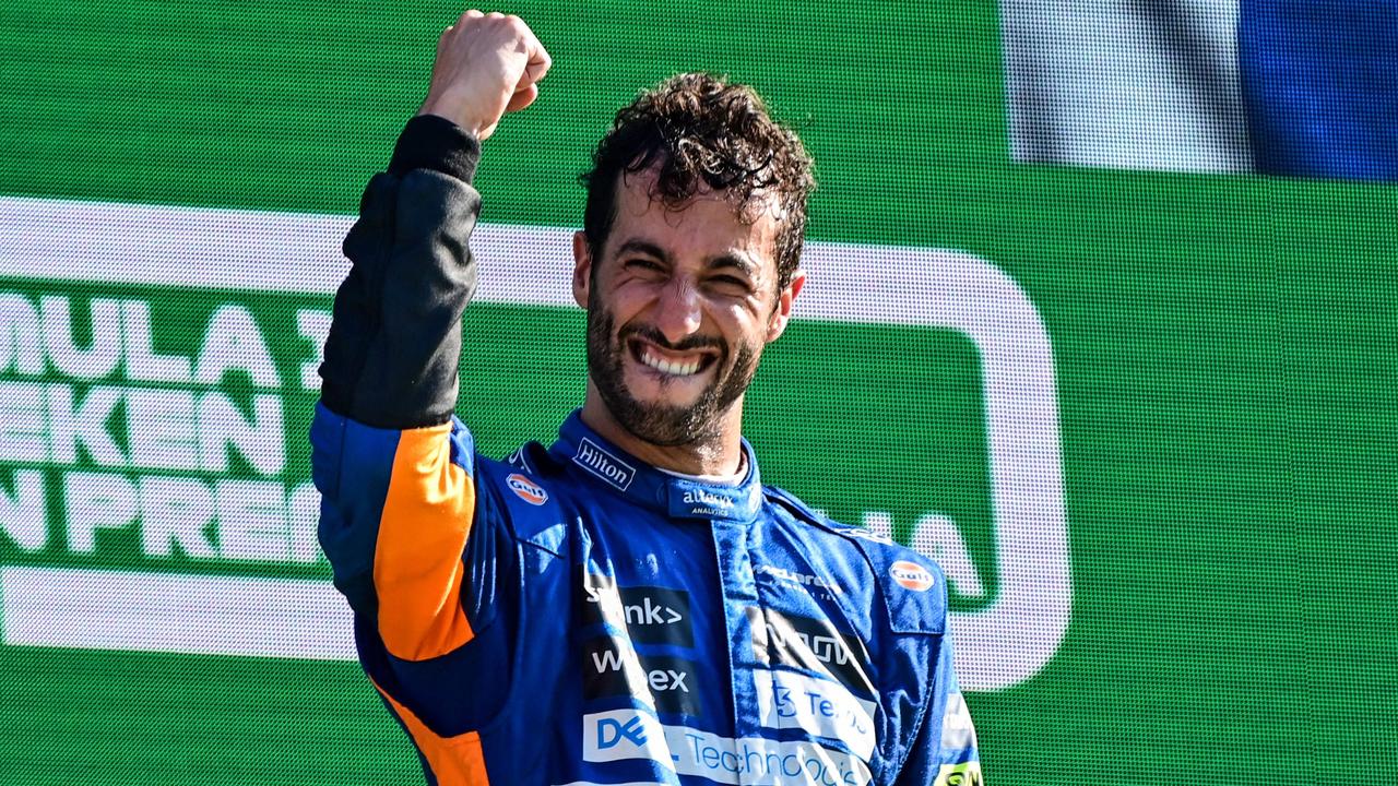 Daniel Ricciardo memenangkan Grand Prix Monza, F1, wawancara, video, McLaren, Lando Norris