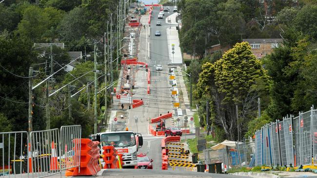 Northern Beaches Hospital works in Frenchs Forest. Picture: (AAP Image / Julian Andrews).