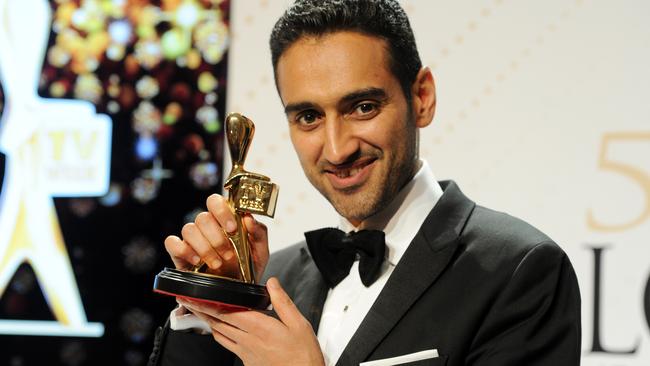 The people have spoken: Waleed Aly takes out the Gold, and in doing so, has helped further revolutionise the Logies. (Pic: AAP Image/Joe Castro)