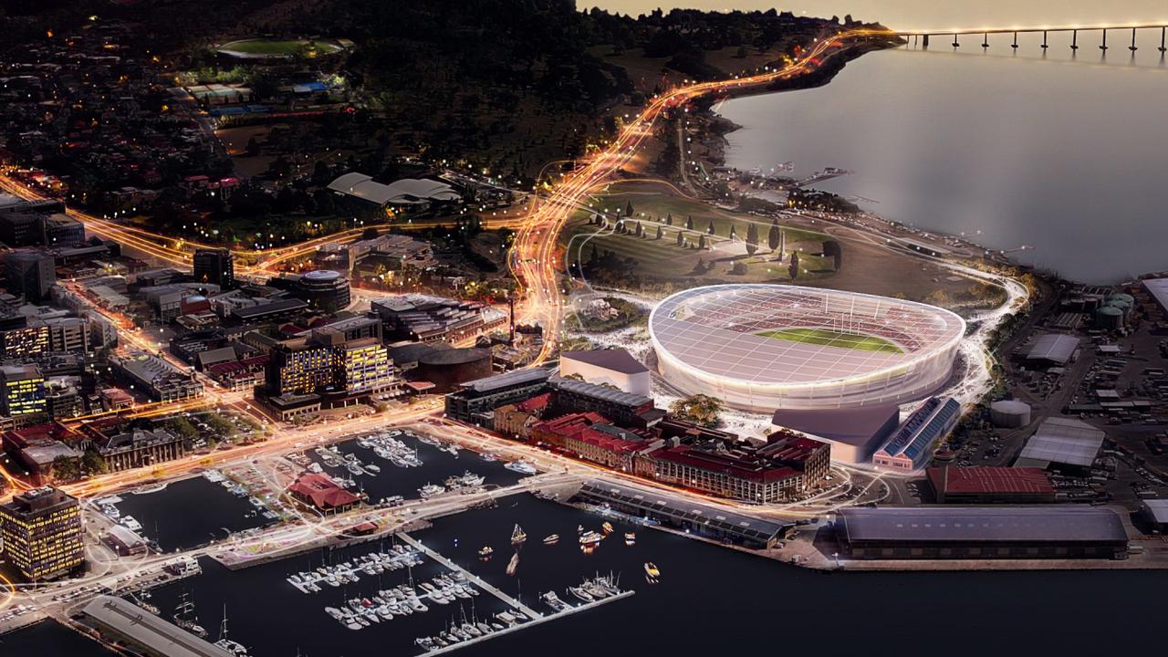 FIRST LOOK: New designs of what Hobart's new AFL stadium at Macquarie Point could look like. Images supplied by AFL