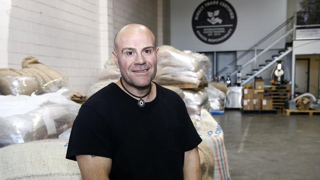 Phillip Di Bella at the Coffee Commune in Bowen Hills. Picture: Tertius Pickard