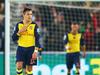 SWANSEA, WALES - NOVEMBER 09: Alexis Sanchez of Arsenal (17) and team mates look dejected as they concede a goal during the Barclays Premier League match between Swansea City and Arsenal at Liberty Stadium on November 9, 2014 in Swansea, Wales. (Photo by Michael Steele/Getty Images)