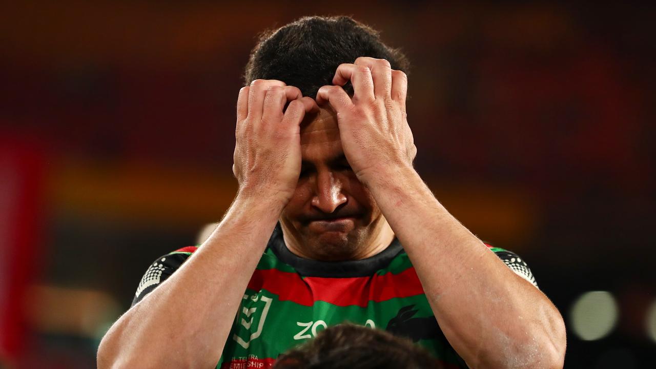 Cody Walker's painful end for the Rabbitohs.
