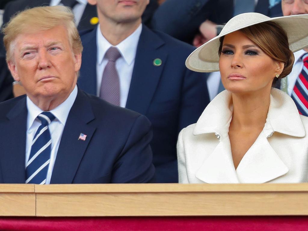 Melania Trump dressed in white as she has for many events on the state visit. Picture: Chris Jackson-WPA Pool/Getty Images