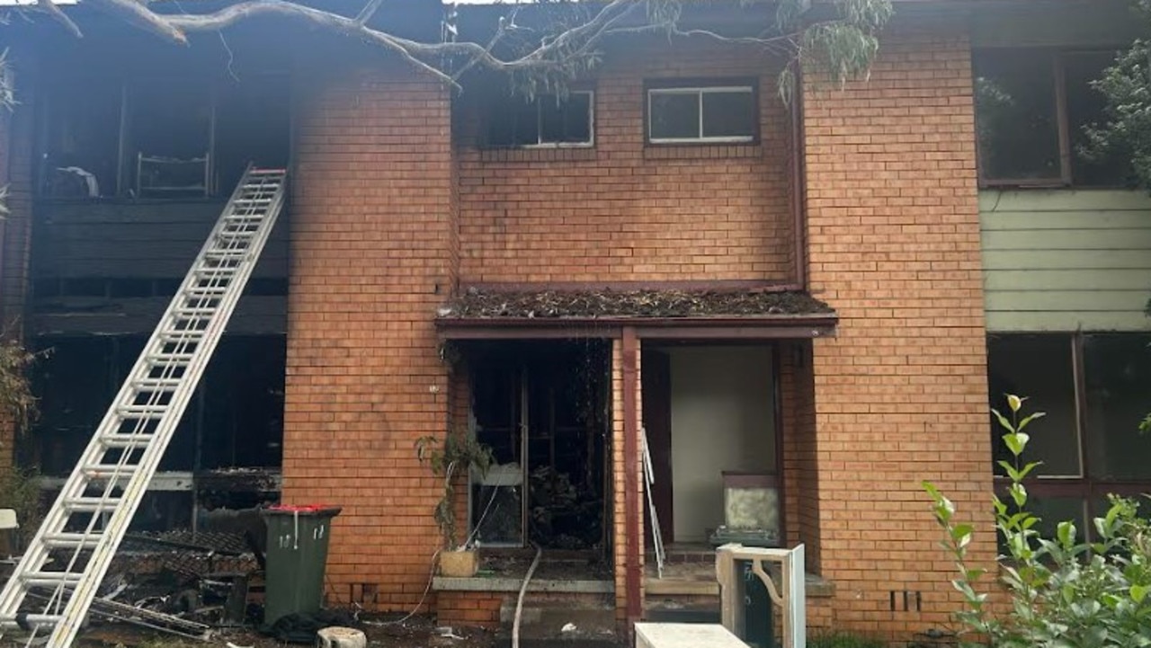 Fire tears through Campbelltown townhouse