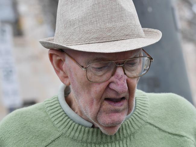 Brian William Ross is seen outside the Adelaide Magistrates Court in Adelaide, Tuesday September 18, 2018. Ross, who police said had not held a licence in more than 30 years, was charged over a hit-and-run crash in Adelaide in July and was granted home detention bail in August. (AAP Image/David Mariuz) NO ARCHIVING