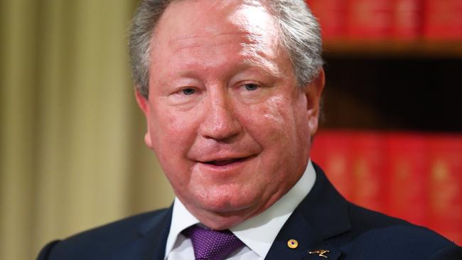 Fortescue Metals chairman Andrew ‘Twiggy’ Forrest contracted the virus from a Russian translator in Uzbekistan. Picture: James Ross/AAP