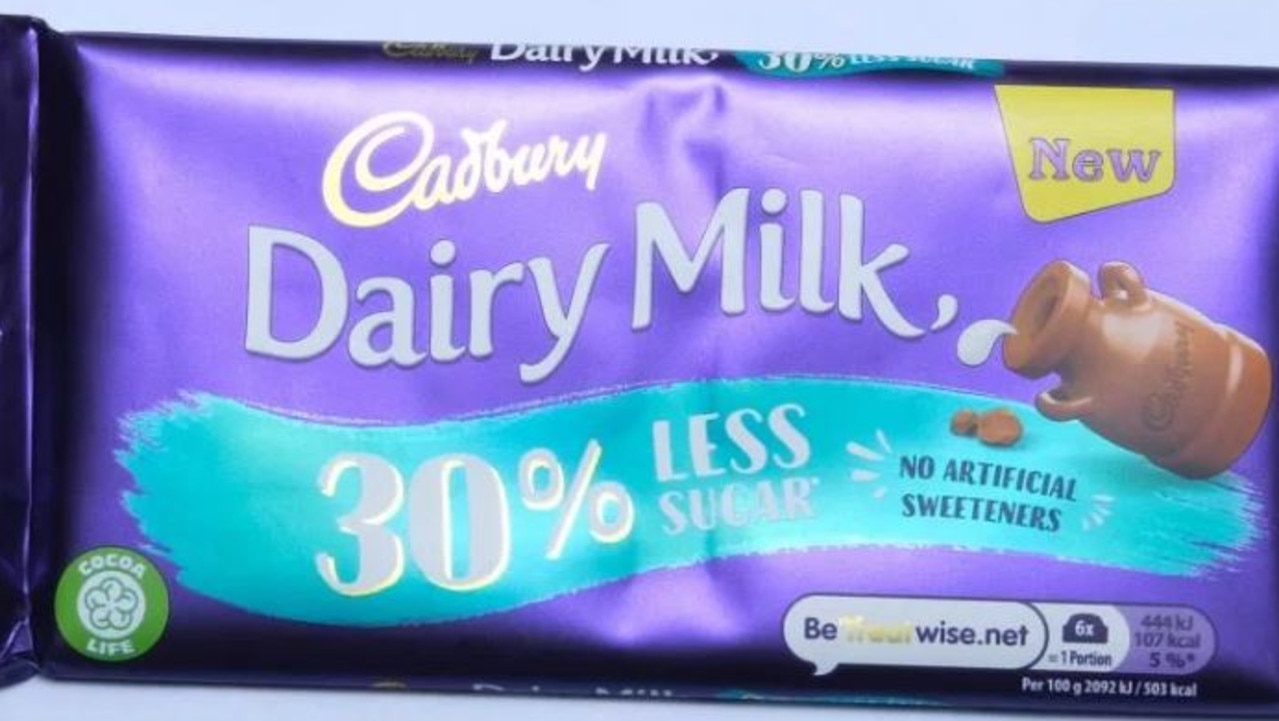 The sugar content has dropped from 56g per 100g in the original bar to 39g per 100g in the new version. Picture: Paul Edwards/ The Sun