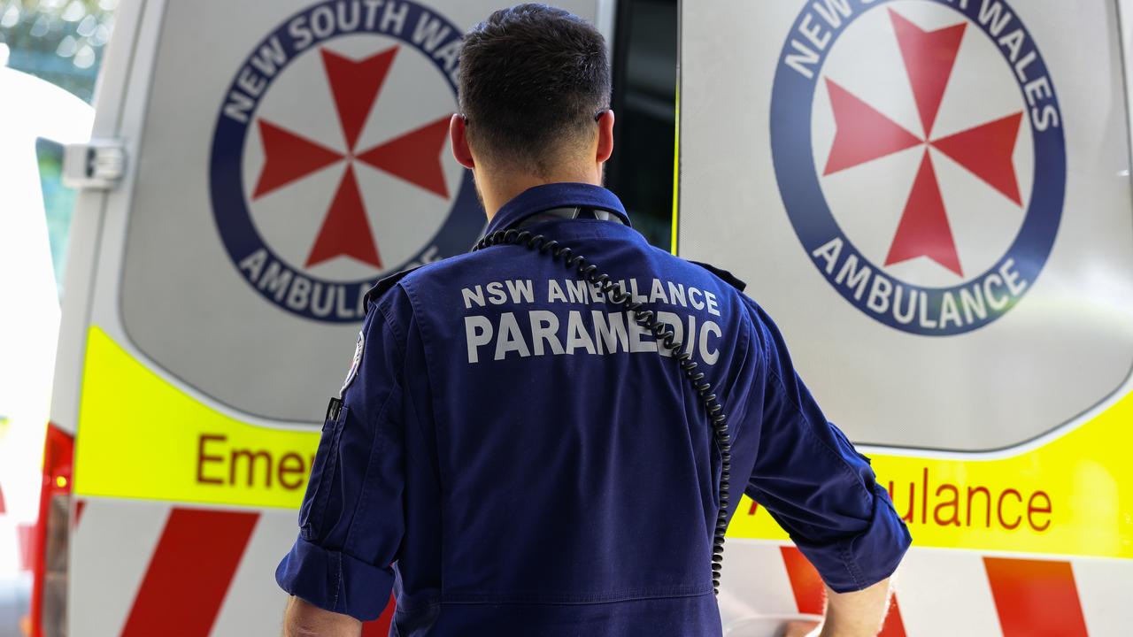 Paramedics have transported the man to hospital. Picture: NCA Newswire / Gaye Gerard