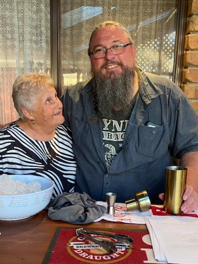 Mark 'Reeva' Reeves with his mum Kaye. Picture: Supplied by family