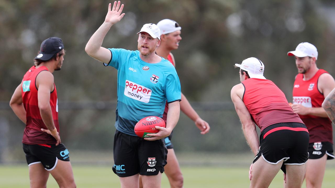 St Kilda assistant coach Jarryd Roughead is having a significant impact at his new club. Picture: Michael Klein