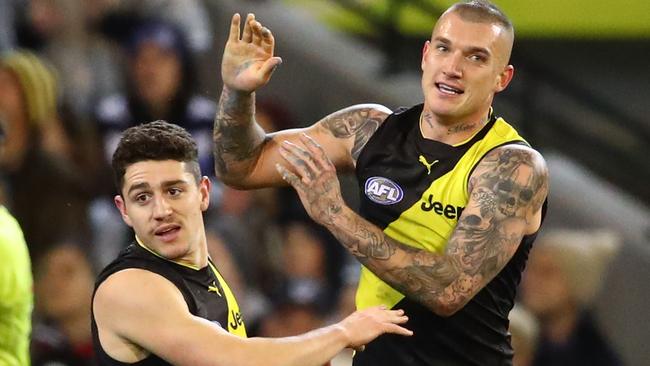 Dustin Martin has just finished ‘Dry July’. Picture: Getty Images