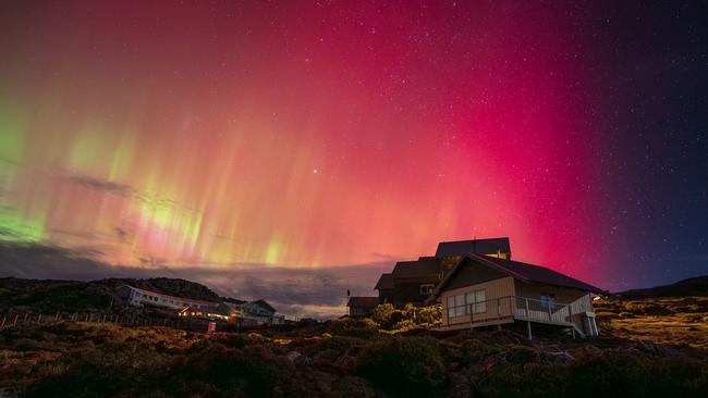 Ben Lomond. Impressive Aurora hits Northern Tasmania on June 1, 2025. Picture: Nathan Waterhouse