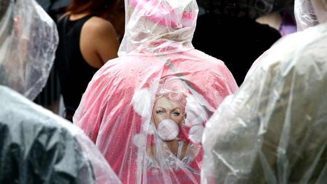 Pink fans at Suncorp stadium in February. Picture David Clark