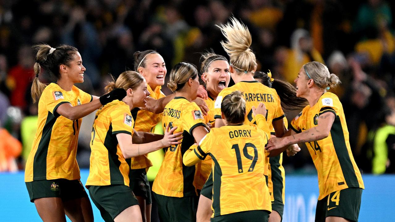 Catley’s coolly slotted penalty was one of only two shots on target for the entire match. (Photo by Bradley Kanaris/Getty Images)